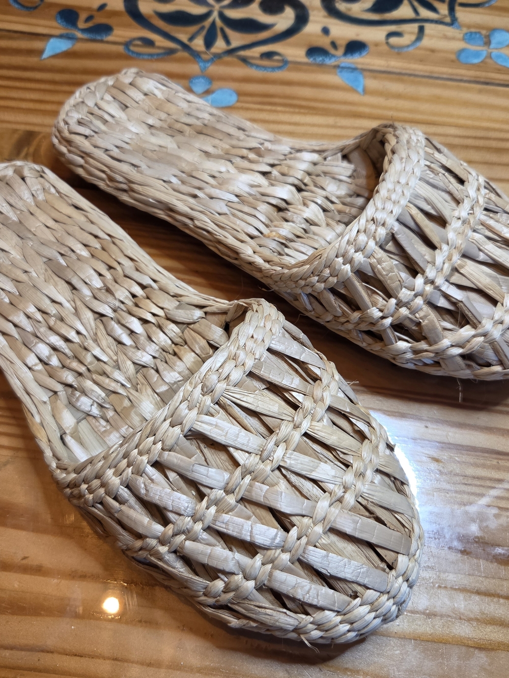 Handmade Woven Straw House Slippers / Costume Prop NWOT